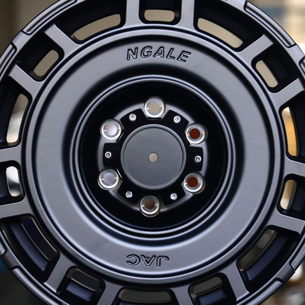 Toyota Tacoma wheels – Matte Black Full-Face, lip and barrel detail