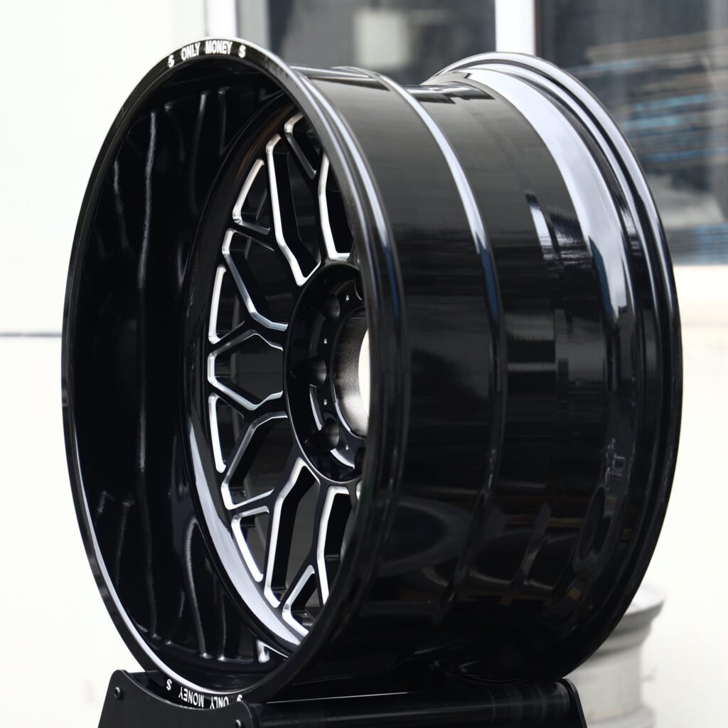 8x170 wheels – Matte Black H-Type 12-Spoke, side view