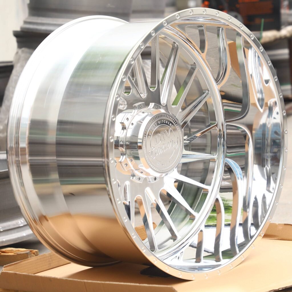Jeep Gladiator wheels – Matte Black H-Type Spoke Directional Milled, lip and barrel detail