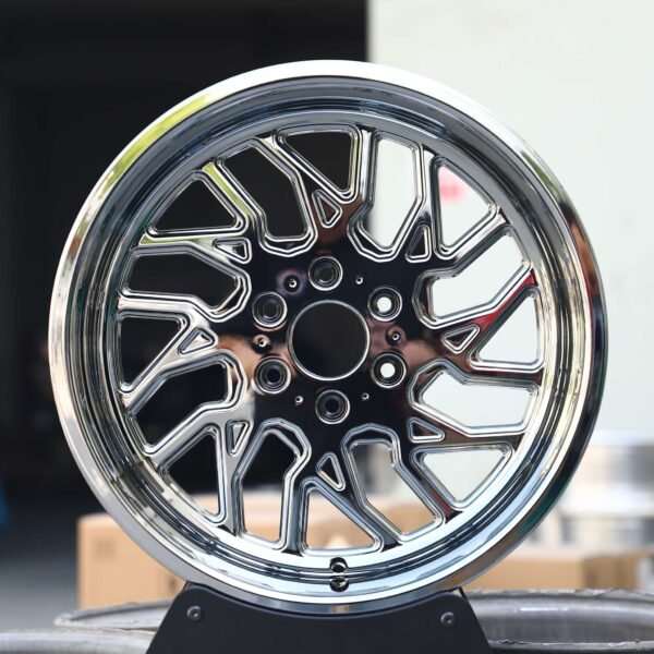 Ford F-150 wheels – Polished / Black H-Type Spoke, front view