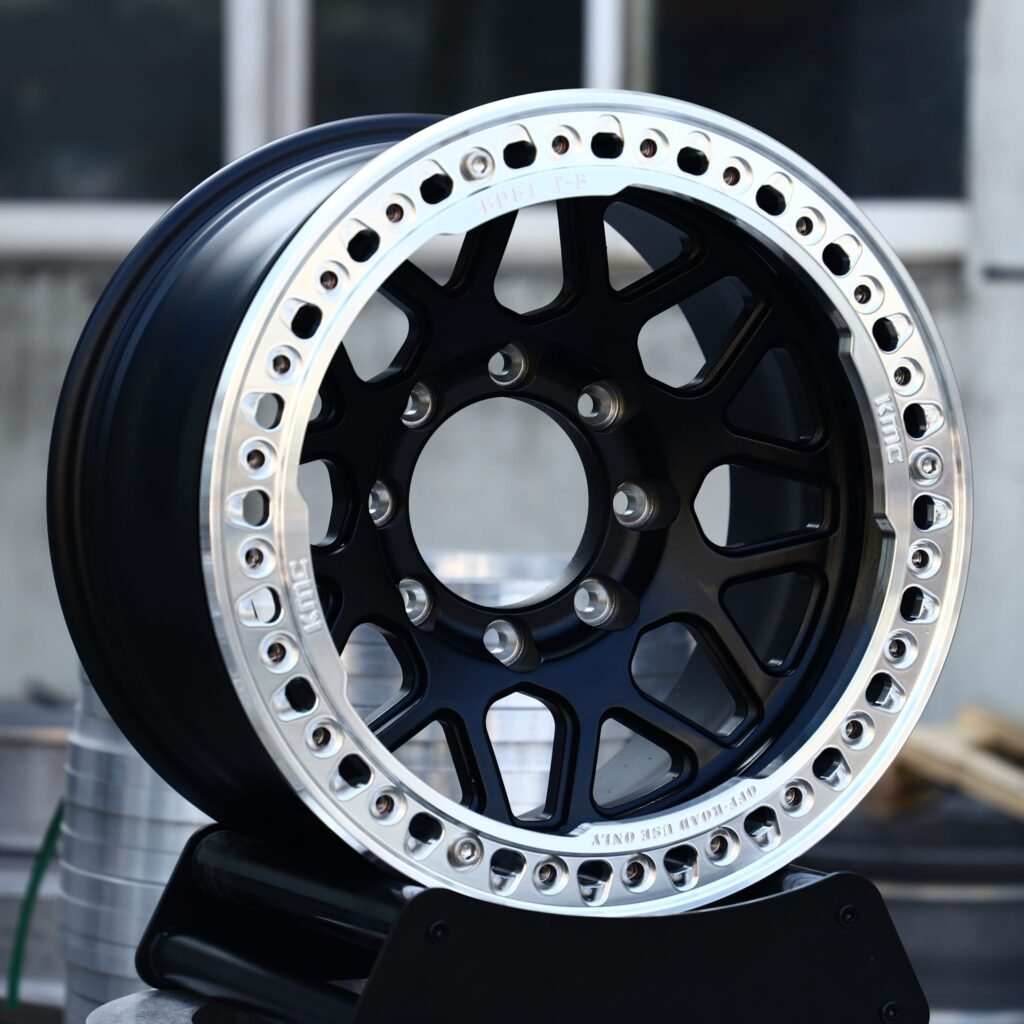 Chevrolet Silverado 2500HD wheels – Matte Black Multi-Spoke, angled view