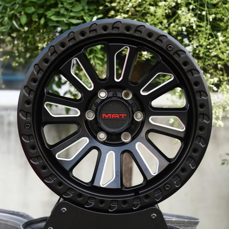 Toyota 4Runner wheels – Matte Black, front view