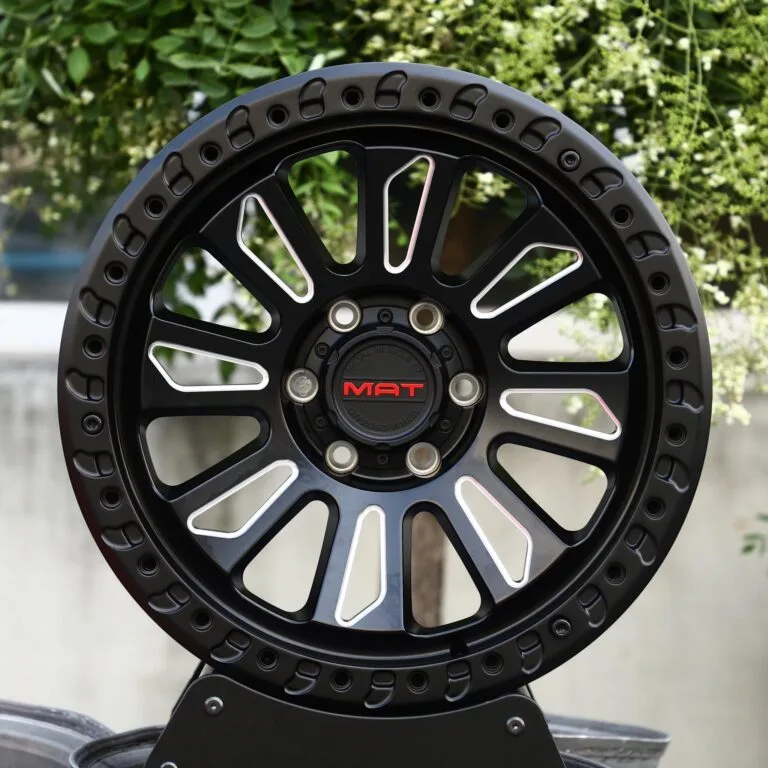Toyota 4Runner wheels – Matte Black, front view
