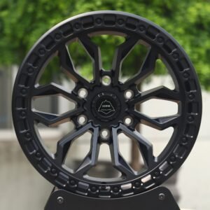Ford F-150 / Chevrolet Silverado Off-Road 6-Lug Forged Wheels – Matte Black Petal Exposed Bolt Detail