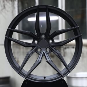 Porsche 911 / M3 Forged Wheels – Matte Black Petal Split-Spoke (5-Lug)