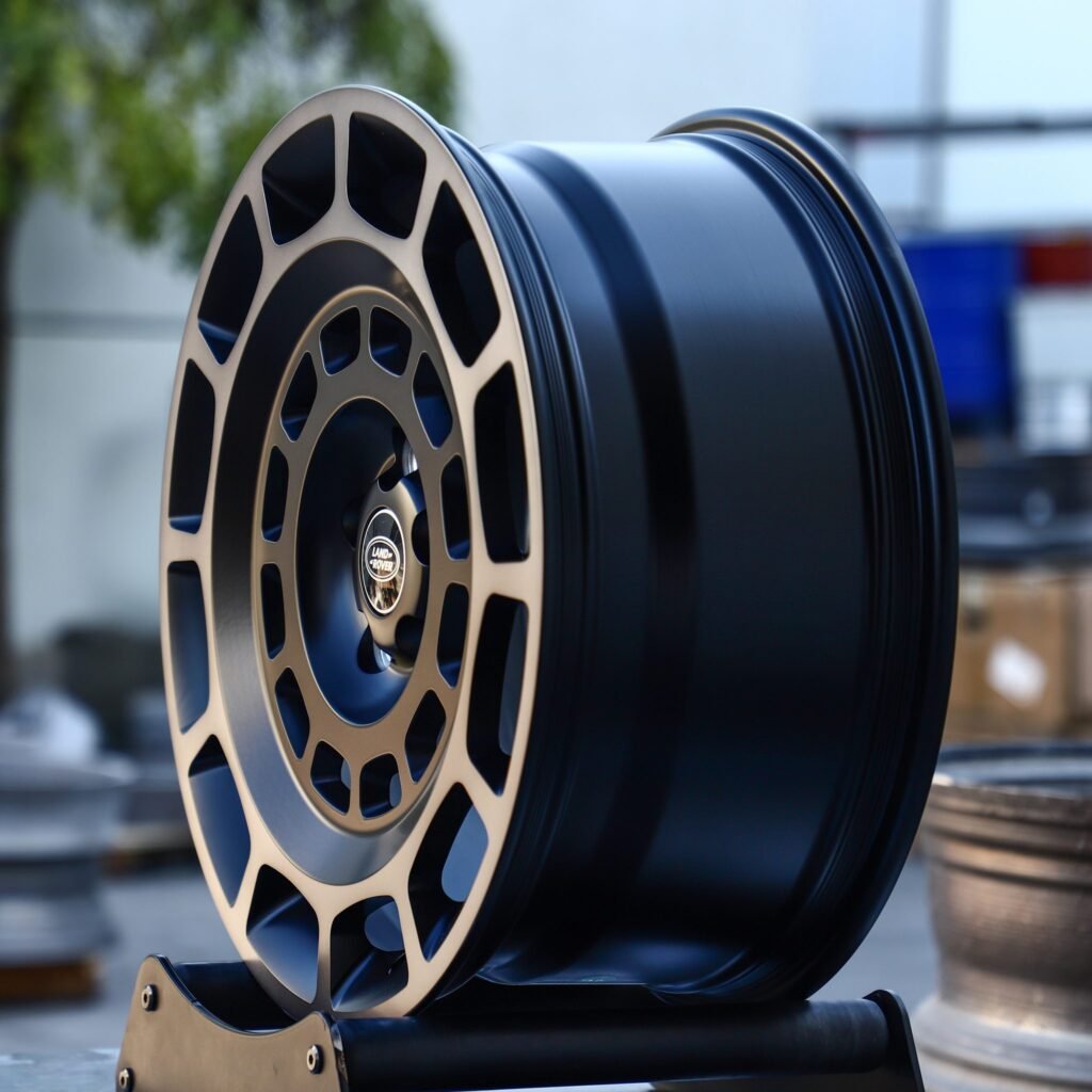 Matte Black Semi-Full-Face Forged Wheels - Land Rover Defender / Land Rover Range Rover Fitment (5-Lug) view 3
