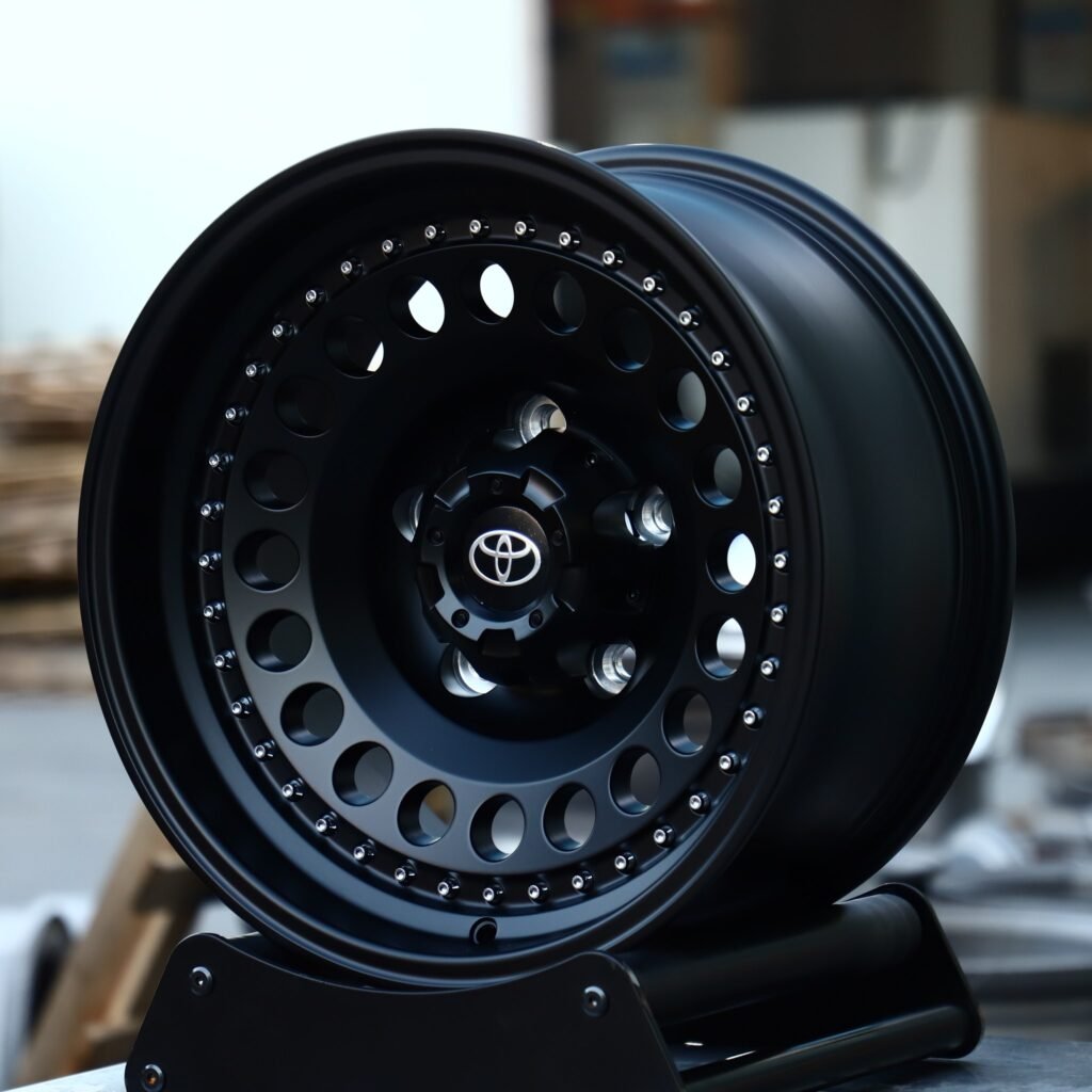 Matte Black Semi-Full-Face Forged Wheels - Toyota Tacoma Fitment (6-Lug) – Design 2 view 2