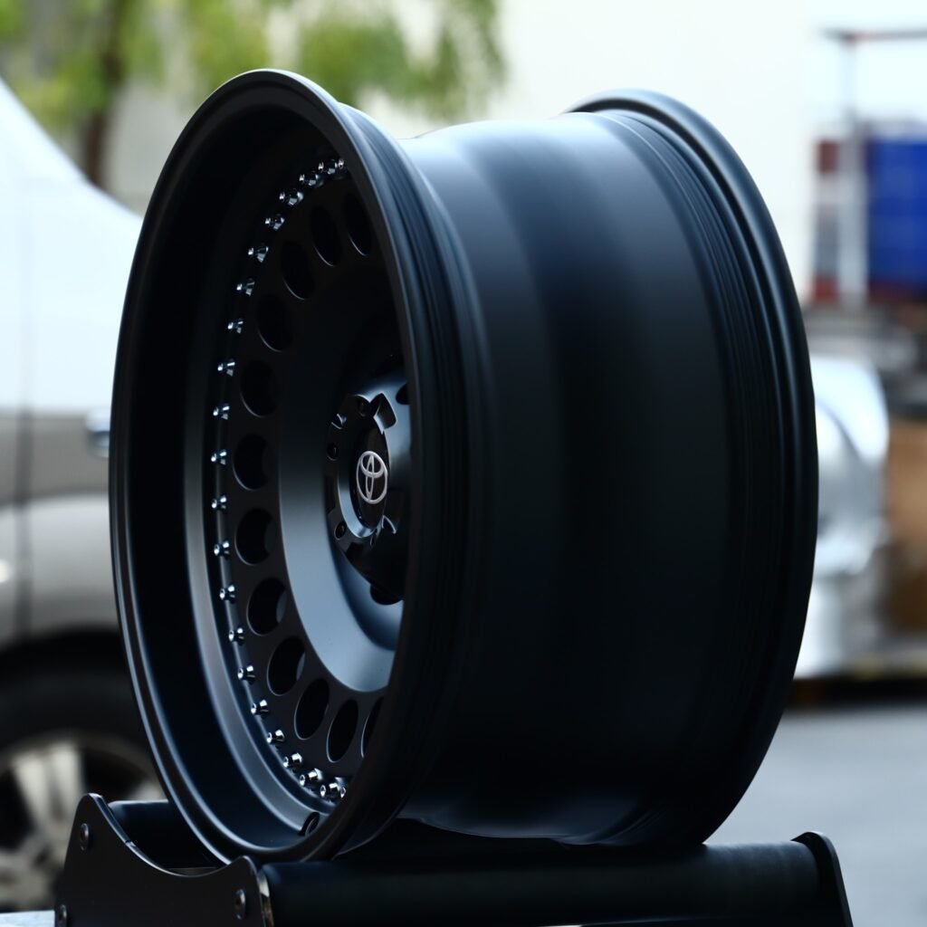 Matte Black Semi-Full-Face Forged Wheels - Toyota Tacoma Fitment (6-Lug) – Design 2 view 3