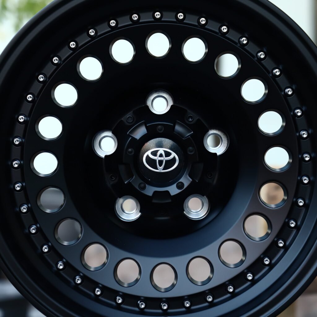 Matte Black Semi-Full-Face Forged Wheels - Toyota Tacoma Fitment (6-Lug) – Design 2 view 4