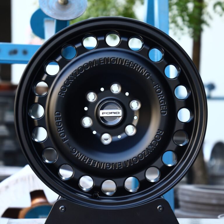 Ford F-150 wheels – Matte Black Semi-Full-Face, front view