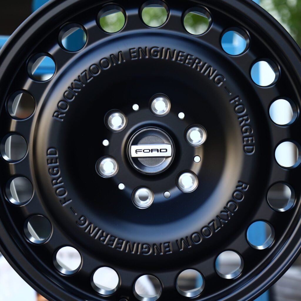 Ford Ranger wheels – Matte Black Semi-Full-Face, lip and barrel detail