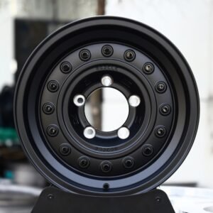 Jeep Wrangler / Land Cruiser Beadlock Off-Road Forged Wheels – Matte Black Steelie-Style (5-Lug)