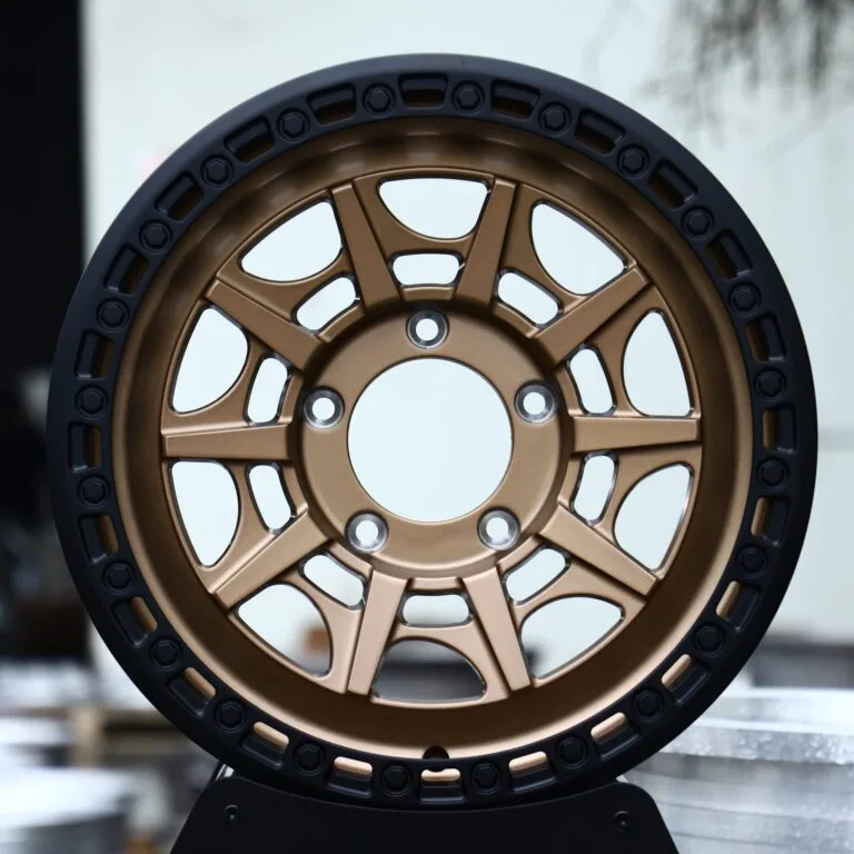 Jeep Wrangler / Land Cruiser Off-Road Forged Wheels – Matte Bronze 8-Spoke Bolt-Ring, front view