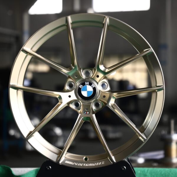 BMW M3 wheels – Matte Gold 5 Y-Spoke, front view