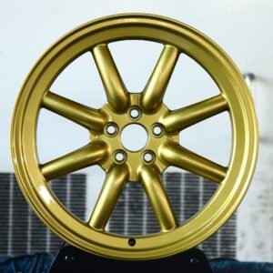 Porsche 911 / BMW M3 Forged Wheels – Matte Gold 8-Spoke Deep Lip