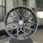 Audi A6 / BMW 5 Series Forged Wheels – Matte Gray Cross-Spoke
