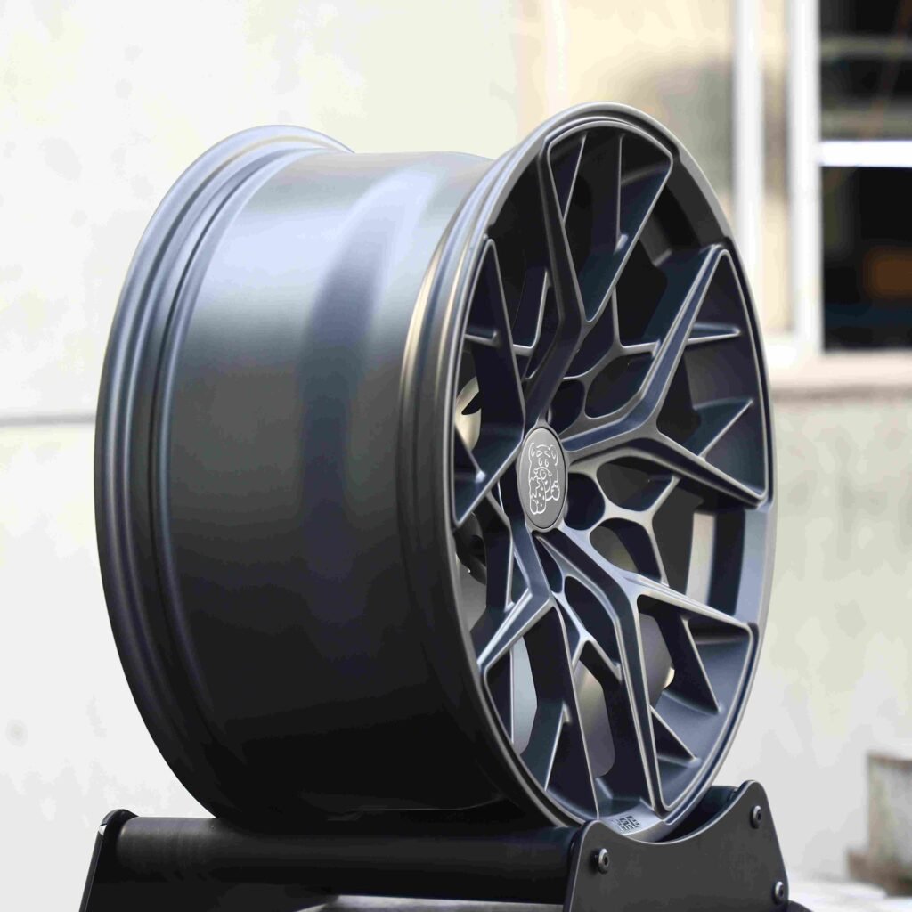 Matte Gray Cross-Spoke Forged Wheels - Audi A6 / BMW 5 Series Fitment (5-Lug) view 4
