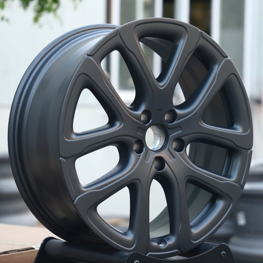 5x130 wheels – Matte Gunmetal 5 V-Spoke Split, side view