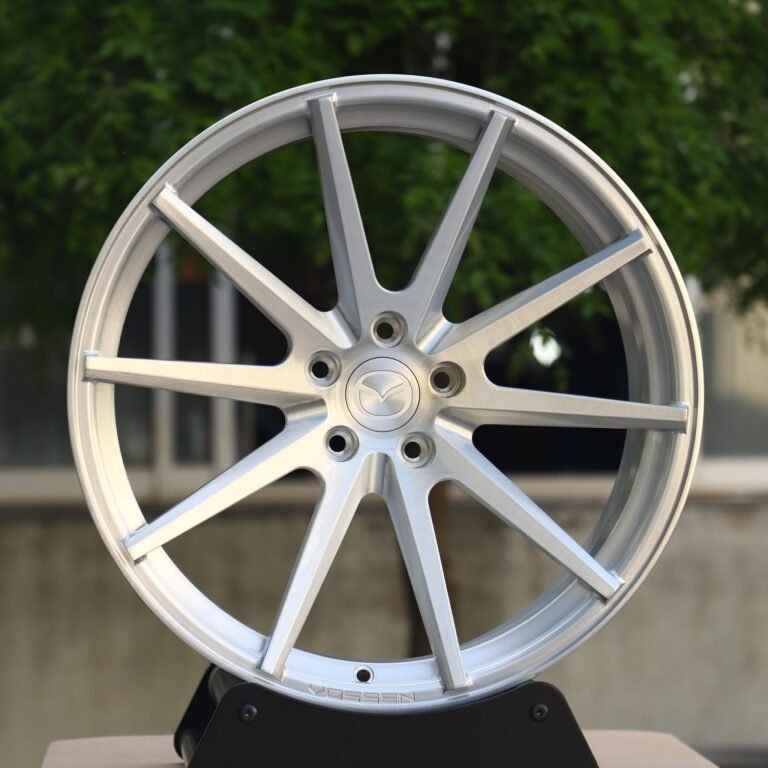 Mazda MX-5 wheels – Matte Silver 10-Spoke, front view