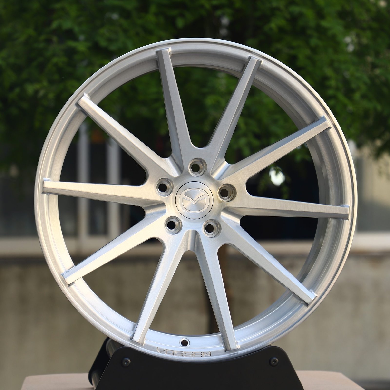 Mazda MX-5 wheels – Matte Silver 10-Spoke, front view