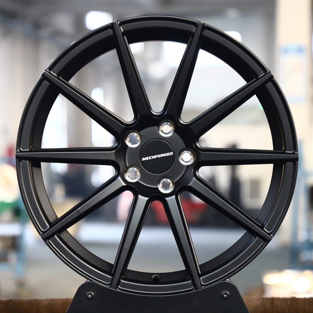 Audi RS3 wheels – Matte Silver 10-Spoke, front view