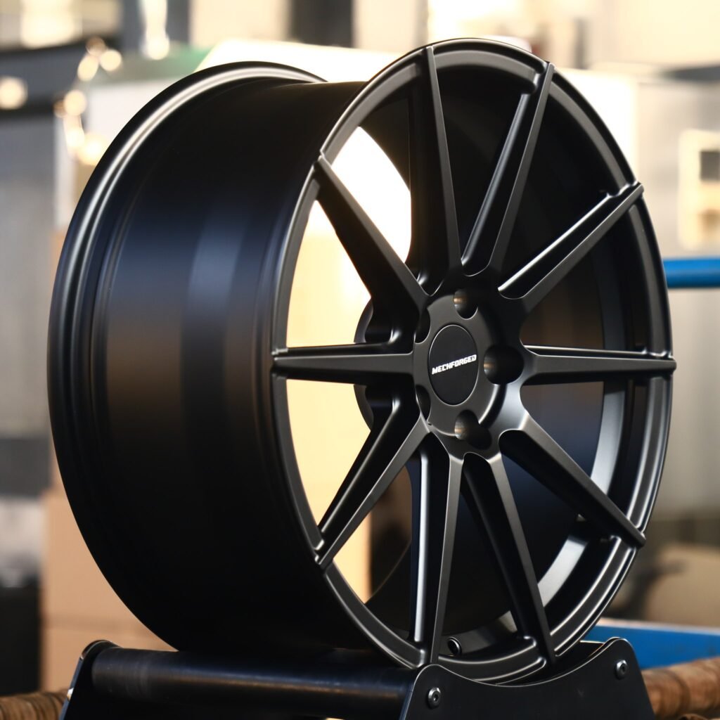 5x112 wheels – Matte Silver 10-Spoke, side view