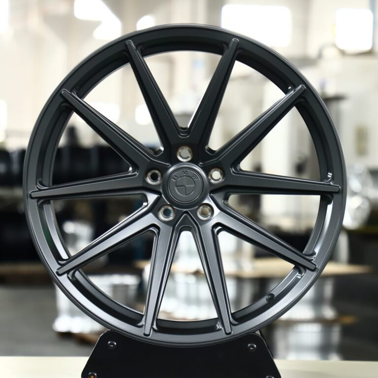 Audi RS3 wheels – Matte Silver 10-Spoke, front view