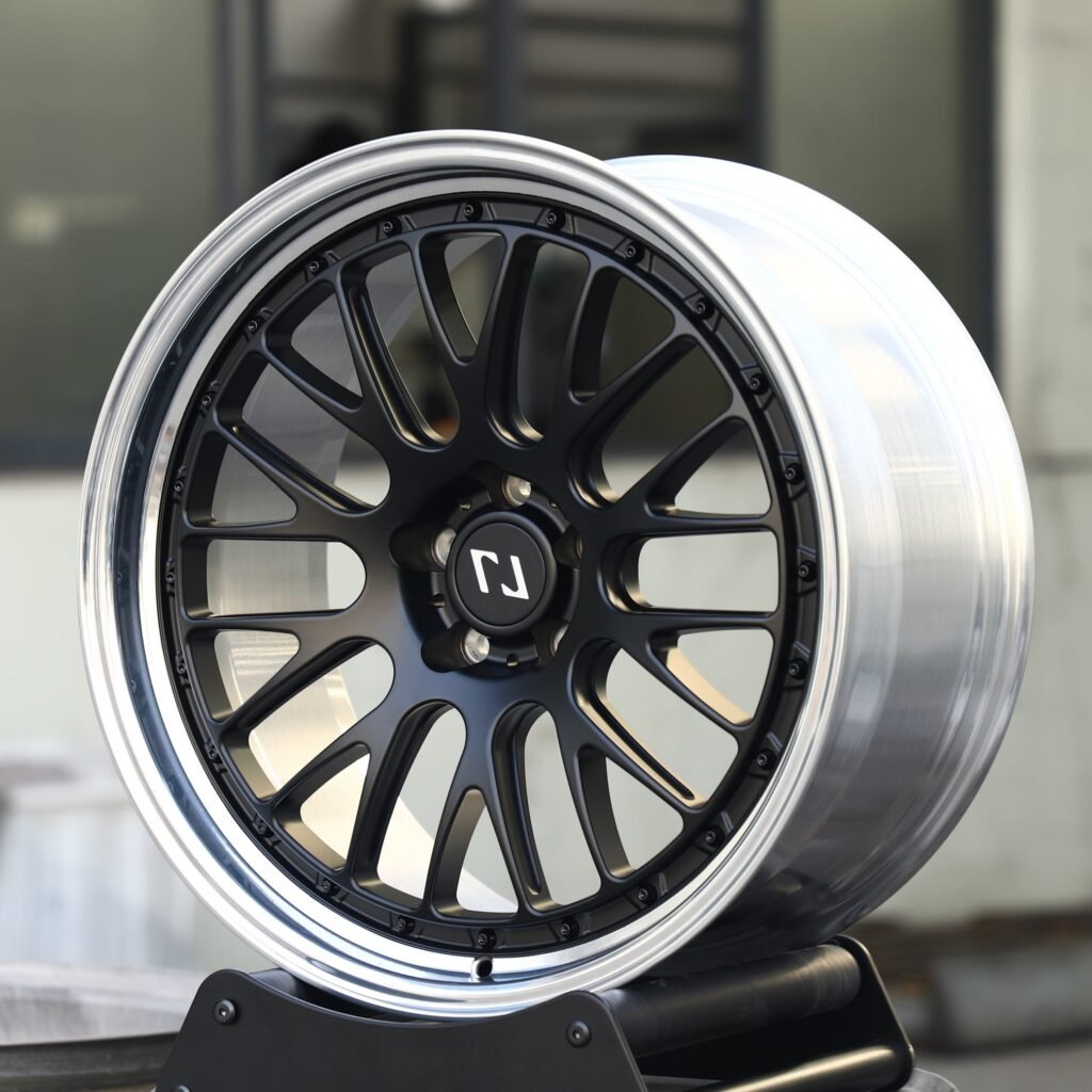 Matte Silver 10-Spoke Riveted Deep Lip Forged Wheels - Audi R8 / Porsche 911 Fitment (5-Lug) view 3