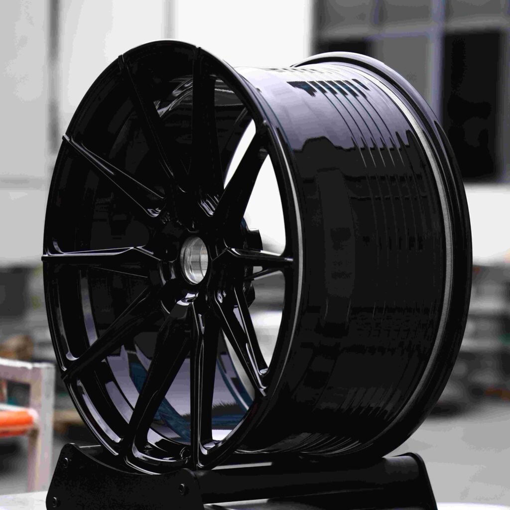 5x114.3 wheels – Matte Silver 10-Spoke Side-Milled, side view