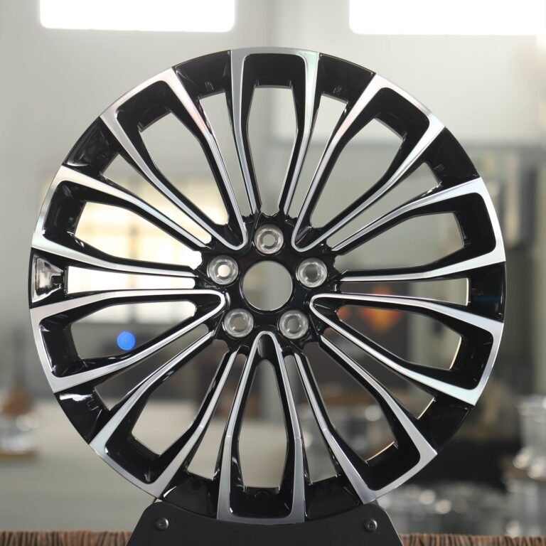 Audi A6 wheels – Matte Silver 10 V-Spoke Machined Face, front view