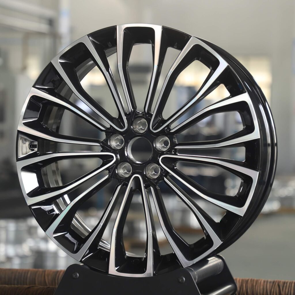 BMW 5 Series wheels – Matte Silver 10 V-Spoke Machined Face, angled view