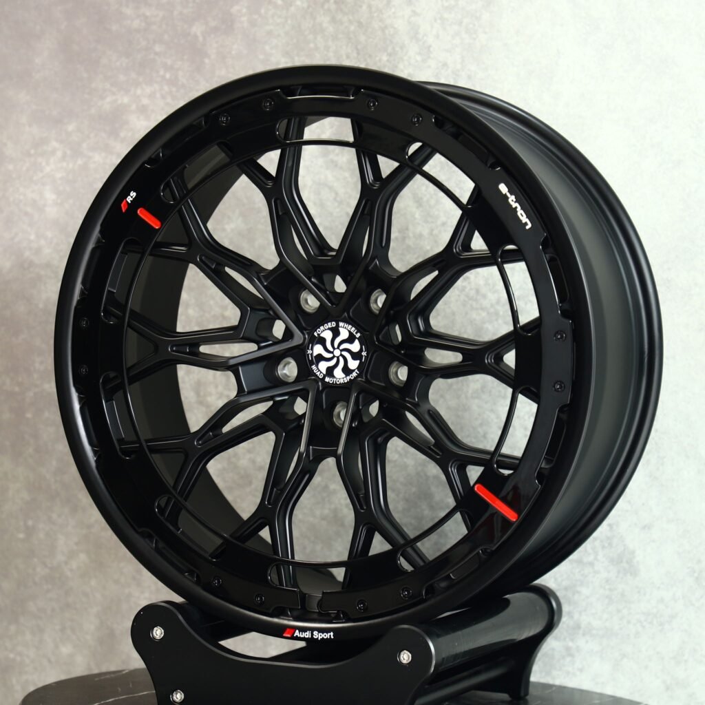Audi A6 wheels – Matte Silver 10 Y-Spoke Decorative Detail, angled view