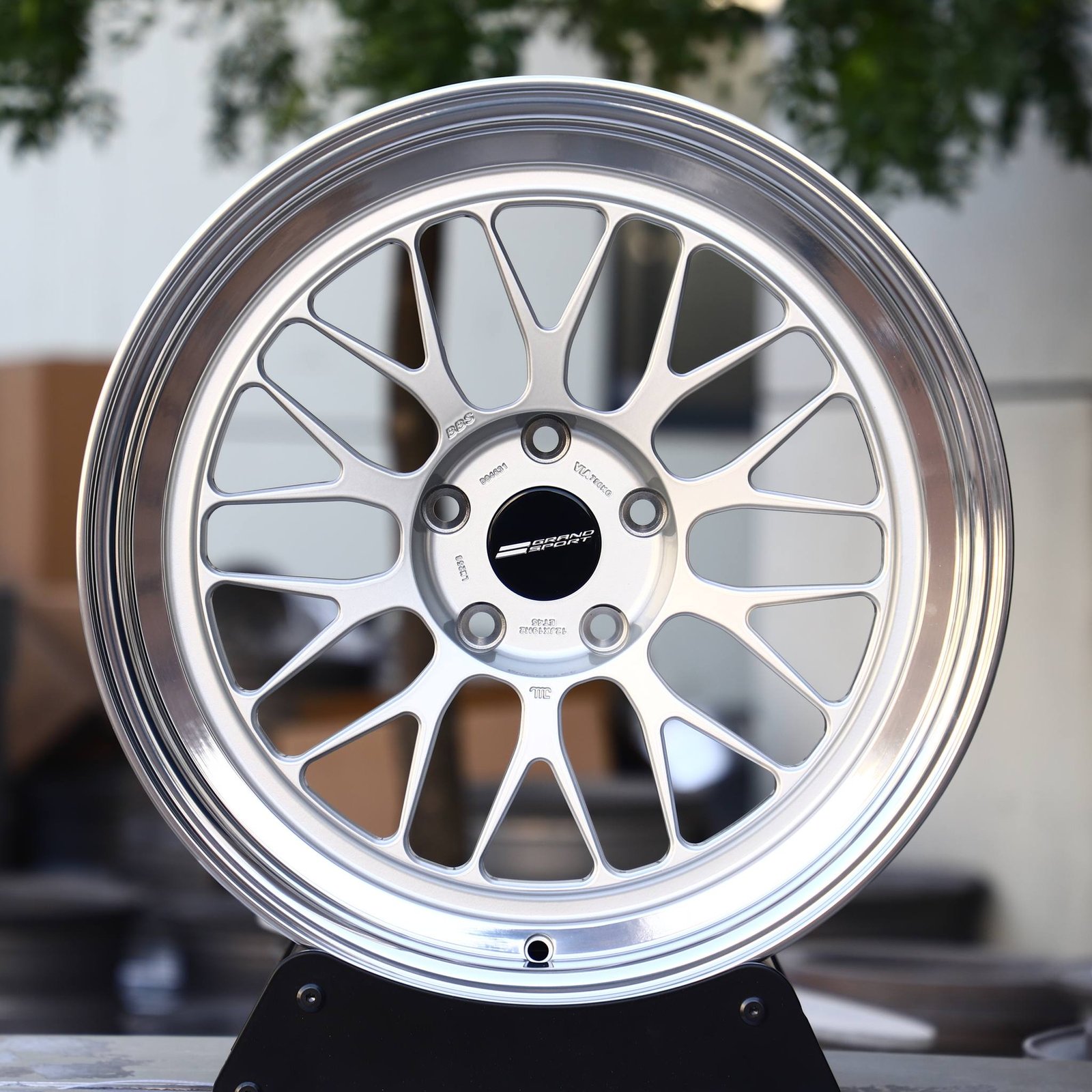BMW M3 E46 wheels – Matte Silver 10 Y-Spoke Deep Lip (APEX ML-10RT-Style), front view