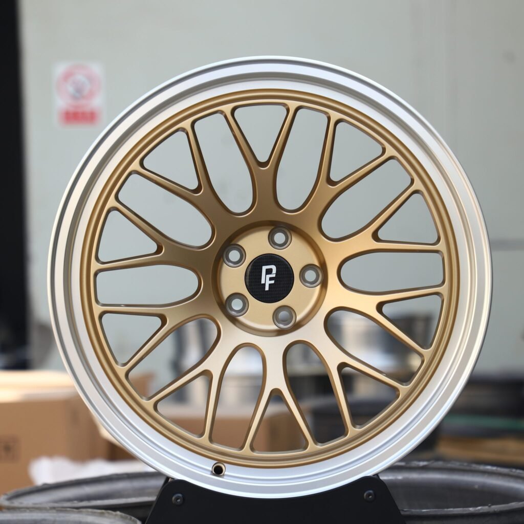 Porsche 911 wheels – Matte Silver 10 Y-Spoke Deep Lip, front view