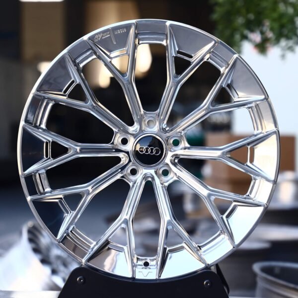 Audi A4 wheels – Silver Mesh, front view