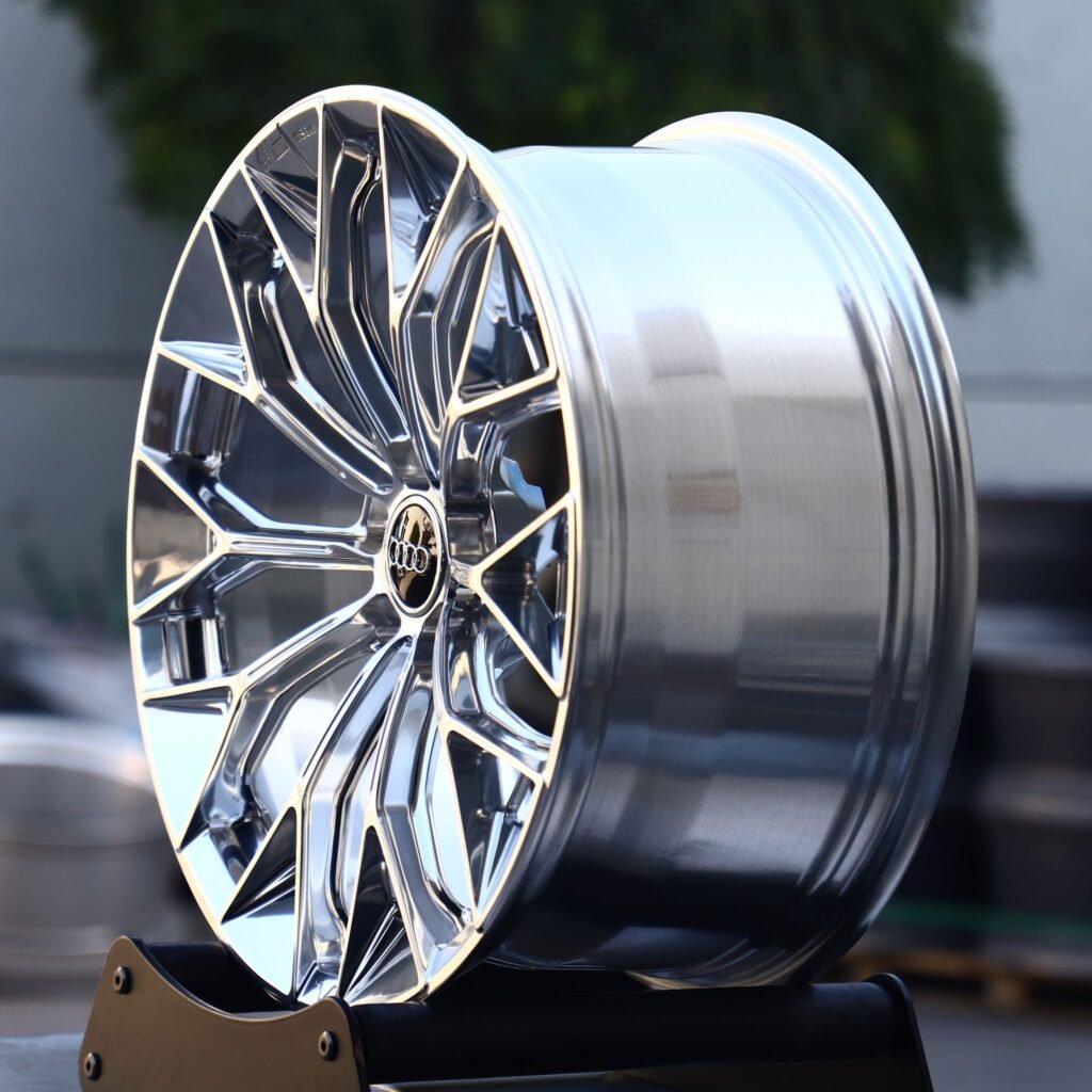 5x112 wheels – Matte Silver 10 Y-Spoke, side view
