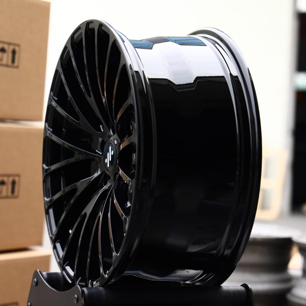 5x115 wheels – Matte Silver 10 Y-Spoke (Dodge OEM-Style), side view