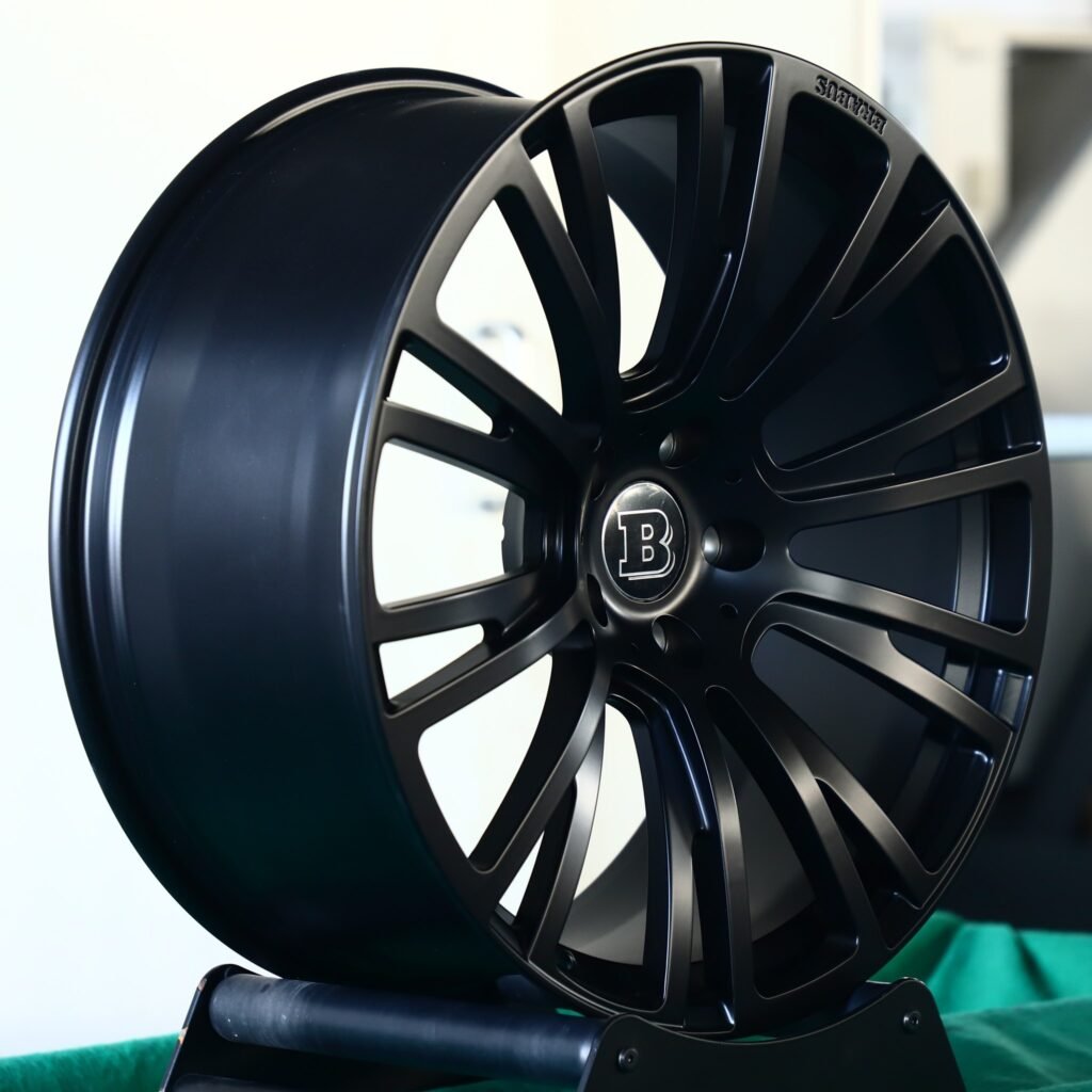 5x112 wheels – Matte Silver 10 Y-Spoke, side view