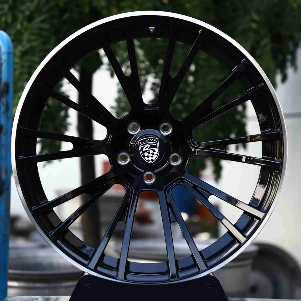 Porsche 911 wheels – Matte Silver 10 Y-Spoke, front view