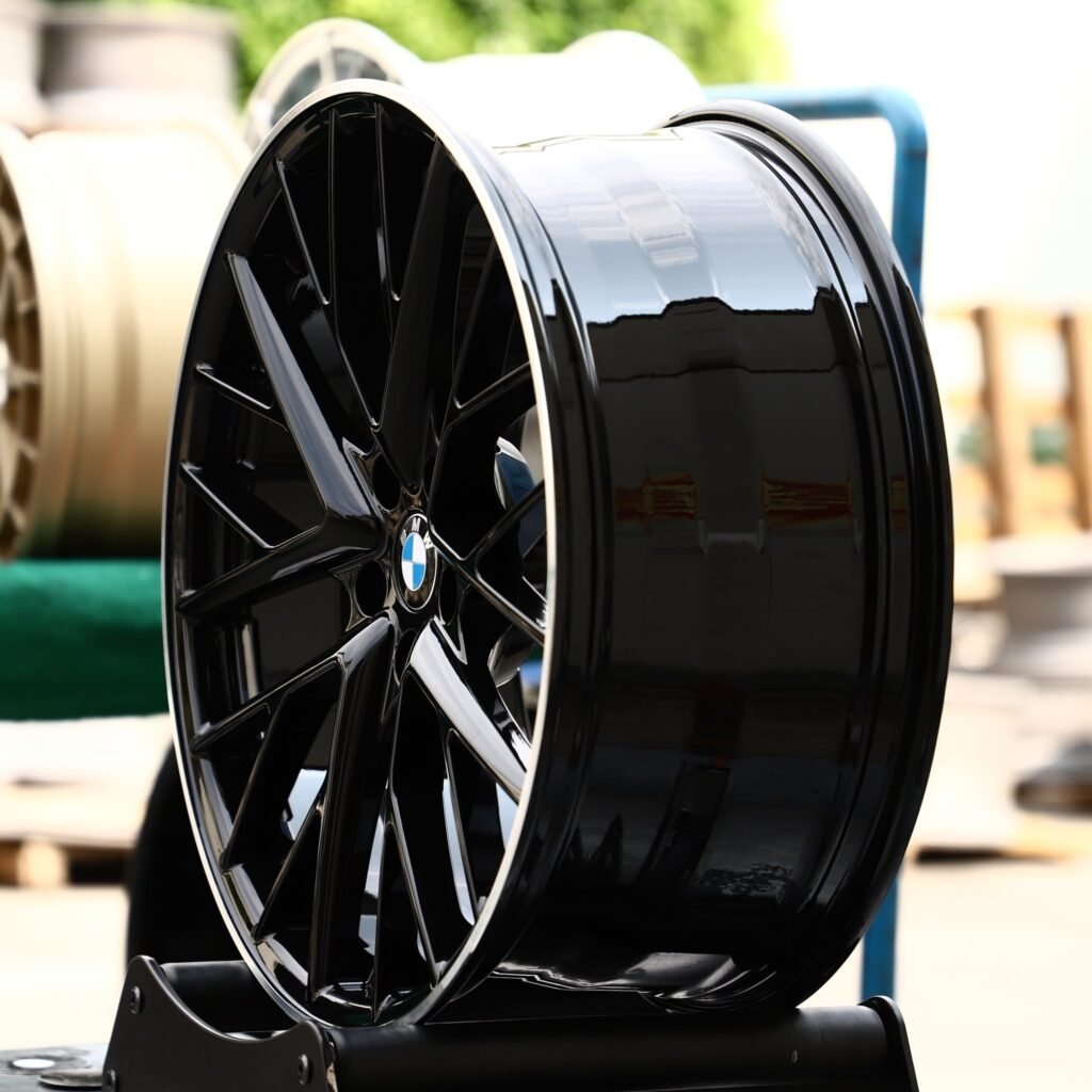 5x112 wheels – Matte Silver 10 Y-Spoke Machined Lip, side view