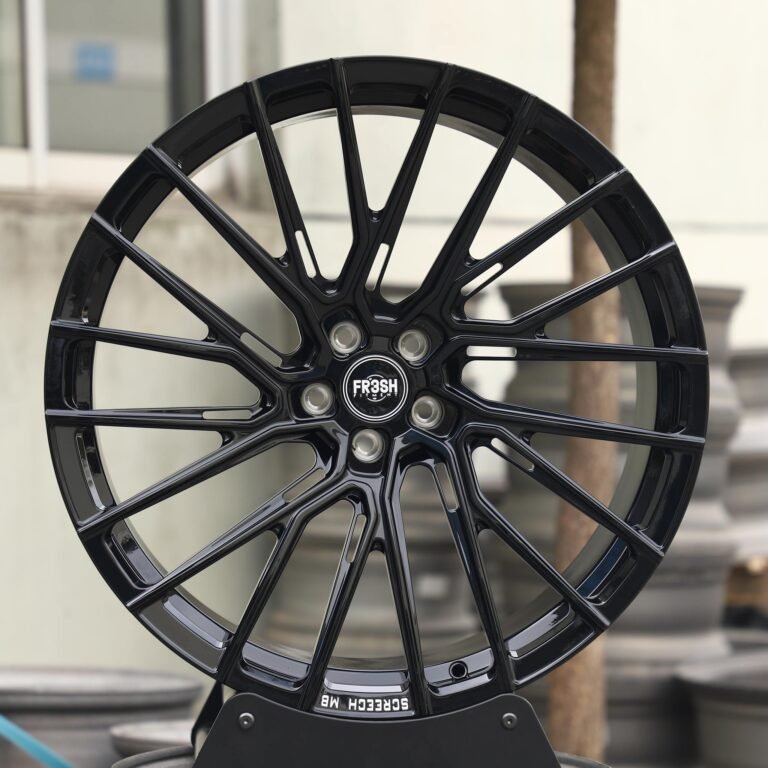 Ferrari 488 wheels – Matte Silver 10 Y-Spoke Side-Milled, front view