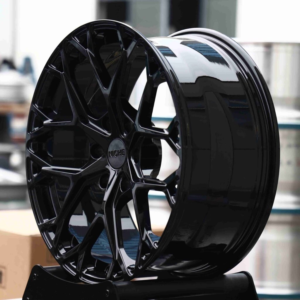 5x114.3 wheels – Matte Silver 12 Y-Spoke (Niche-Style), side view