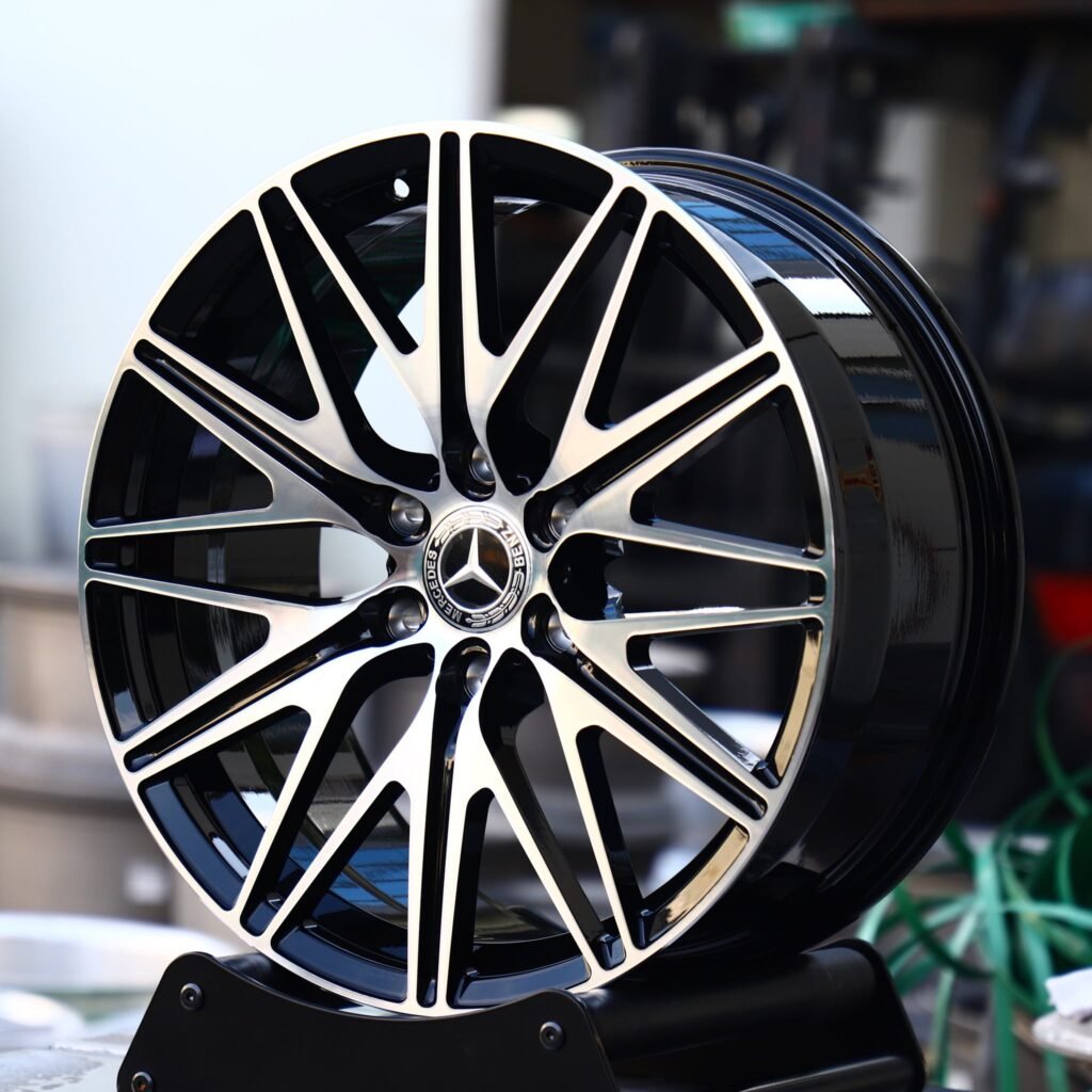 Mercedes-Benz S-Class wheels – Matte Silver 12 Y-Spoke Machined Face, angled view