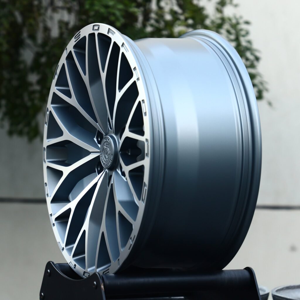 6x139.7 wheels – Matte Silver 12 Y-Spoke, side view