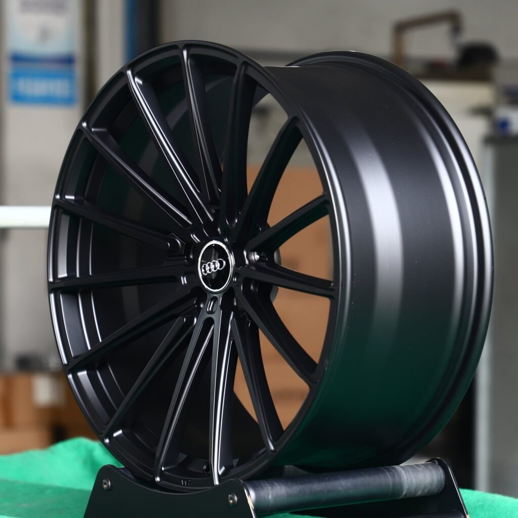 5x112 wheels – Matte Silver 15-Spoke, side view