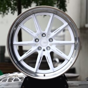 Matte Silver 2-Piece Deep Lip Forged Wheels – Porsche 911 / BMW M3 Fitment (5-Lug)