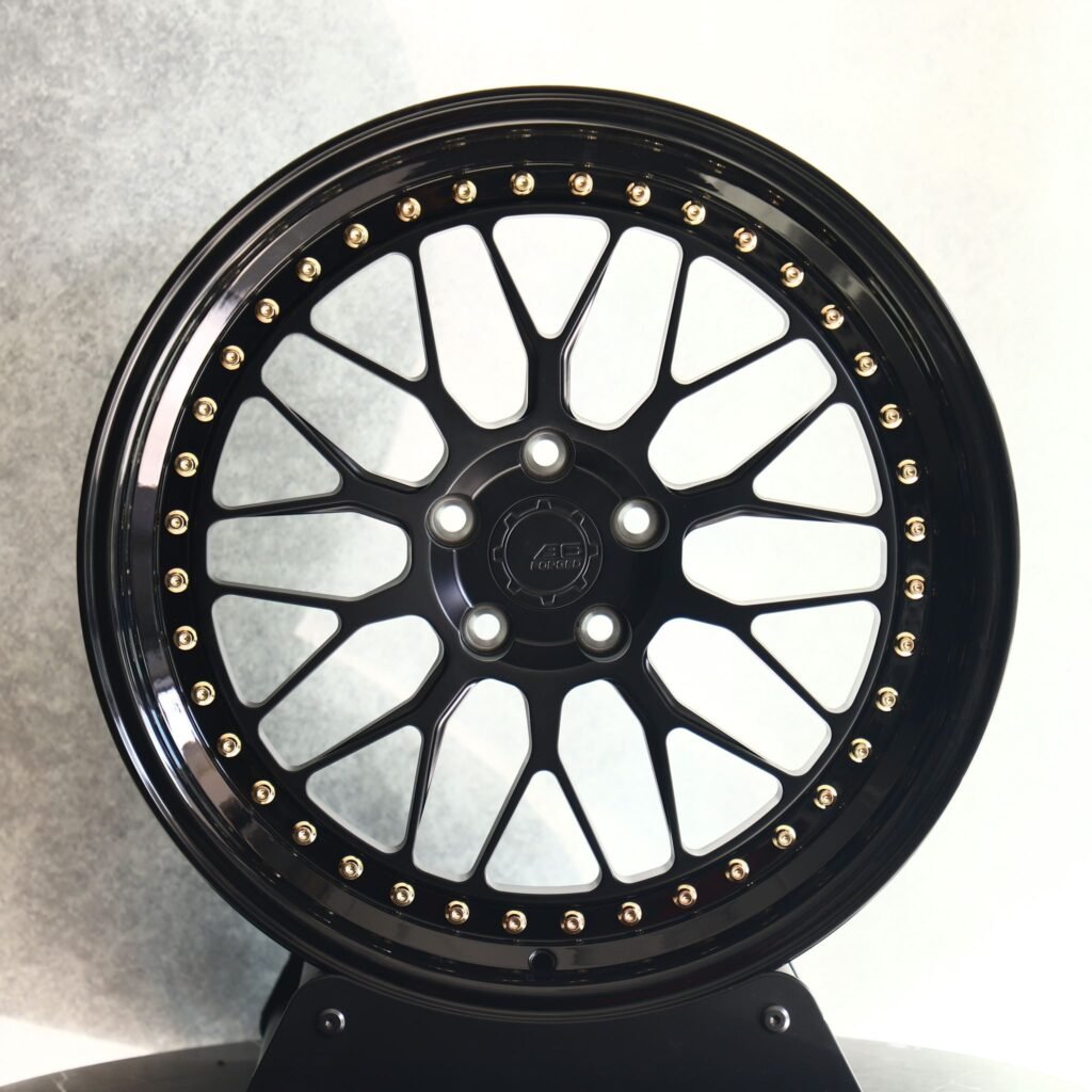 Matte Silver 2-Piece Deep Lip Riveted Forged Wheels - Porsche 911 / BMW M3 Fitment (5-Lug) Deep Dish forged wheel