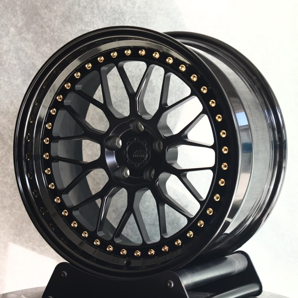 Matte Silver 2-Piece Deep Lip Riveted Forged Wheels - Porsche 911 / BMW M3 Fitment (5-Lug) view 2