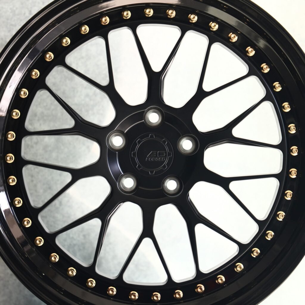Matte Silver 2-Piece Deep Lip Riveted Forged Wheels - Porsche 911 / BMW M3 Fitment (5-Lug) view 4