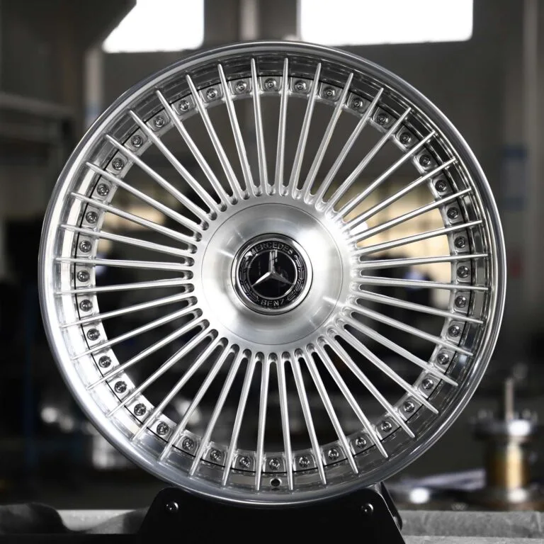 Mercedes-Benz E-Class wheels – Matte Silver 2-Piece Multi-Spoke, front view